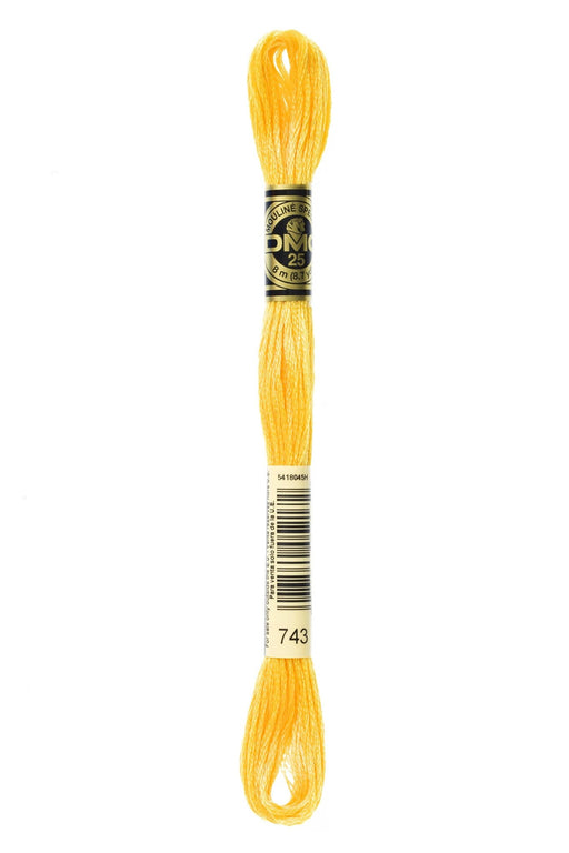 DMC Embroidery Stranded Thread - Six-Strand Embroidery Floss - 743 - Banana - HM Nabavian