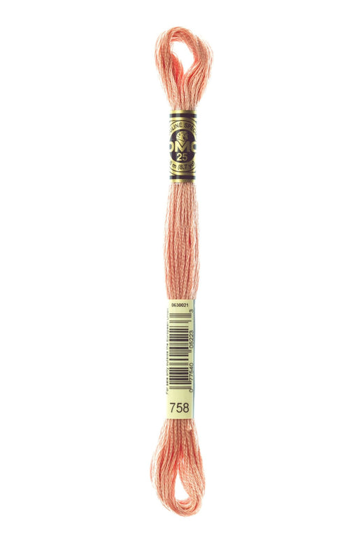 DMC Embroidery Stranded Thread - Six-Strand Embroidery Floss - 758 - Pink Dawn - HM Nabavian