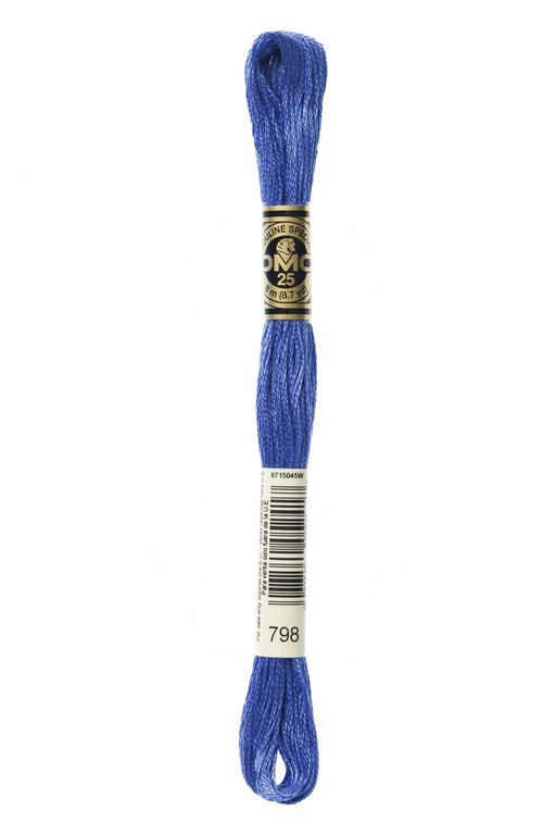 DMC Embroidery Stranded Thread - Six-Strand Embroidery Floss - 798 - Cobalt Blue - HM Nabavian