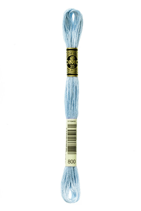 DMC Embroidery Stranded Thread - Six-Strand Embroidery Floss - 800 - Sky Blue - HM Nabavian