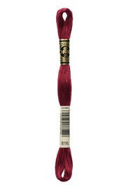 DMC Embroidery Stranded Thread - Six-Strand Embroidery Floss - 816 - Cherry Red - HM Nabavian