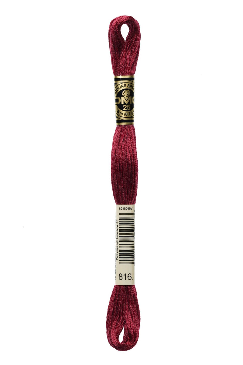 DMC Embroidery Stranded Thread - Six-Strand Embroidery Floss - 816 - Cherry Red - HM Nabavian