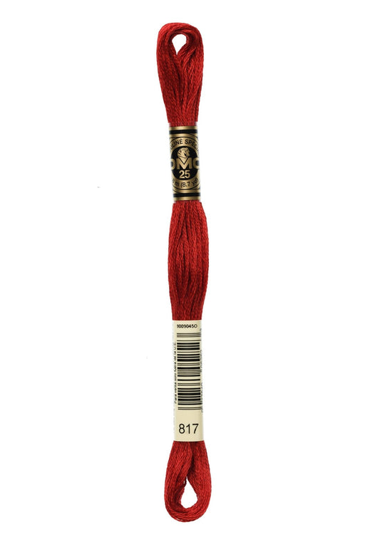 DMC Embroidery Stranded Thread - Six-Strand Embroidery Floss - 817 - Japanese Red - HM Nabavian