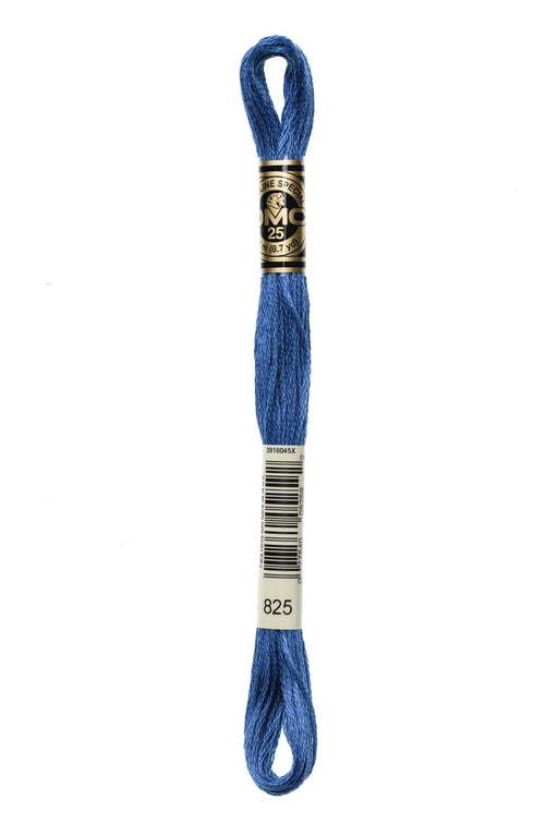 DMC Embroidery Stranded Thread - Six-Strand Embroidery Floss - 825 - Metallic Gentian Blue - HM Nabavian