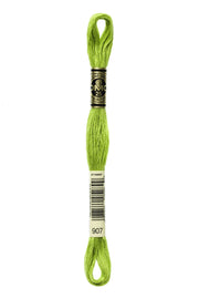 DMC Embroidery Stranded Thread - Six-Strand Embroidery Floss - 907 - Granny Smith - HM Nabavian