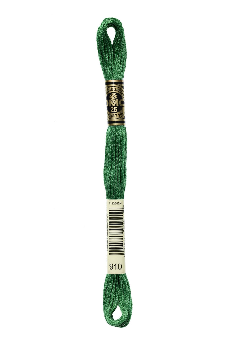 DMC Embroidery Stranded Thread - Six-Strand Embroidery Floss - 910 - English Green - HM Nabavian