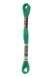 DMC Embroidery Stranded Thread - Six-Strand Embroidery Floss - 943 - Acid Green - HM Nabavian