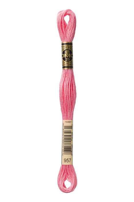 DMC Embroidery Stranded Thread - Six-Strand Embroidery Floss - 957 - Bubblegum Pink - HM Nabavian