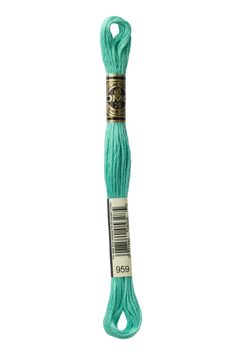 DMC Embroidery Stranded Thread - Six-Strand Embroidery Floss - 959 - Pale Viridian - HM Nabavian