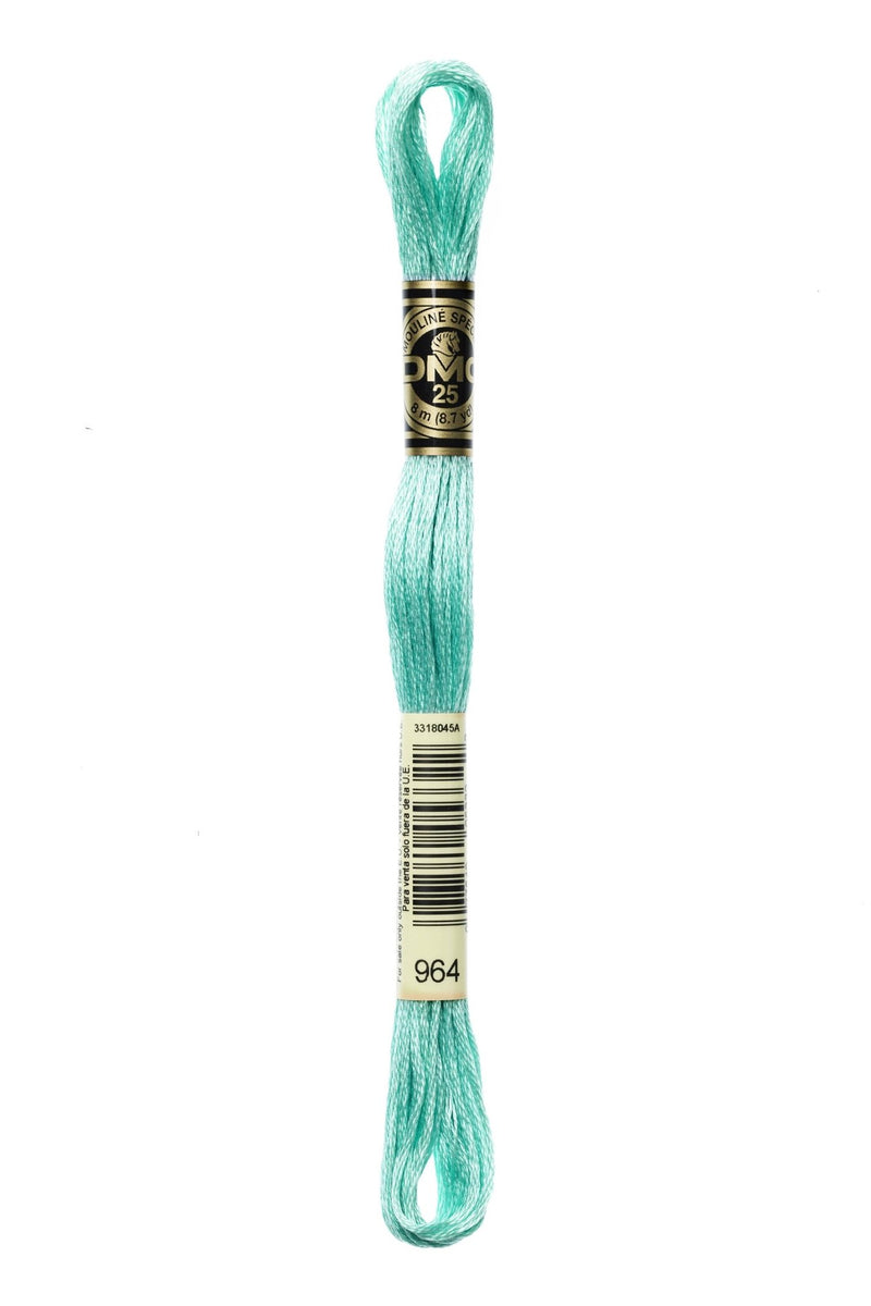 DMC Embroidery Stranded Thread - Six-Strand Embroidery Floss - 964 - Sea Green - HM Nabavian