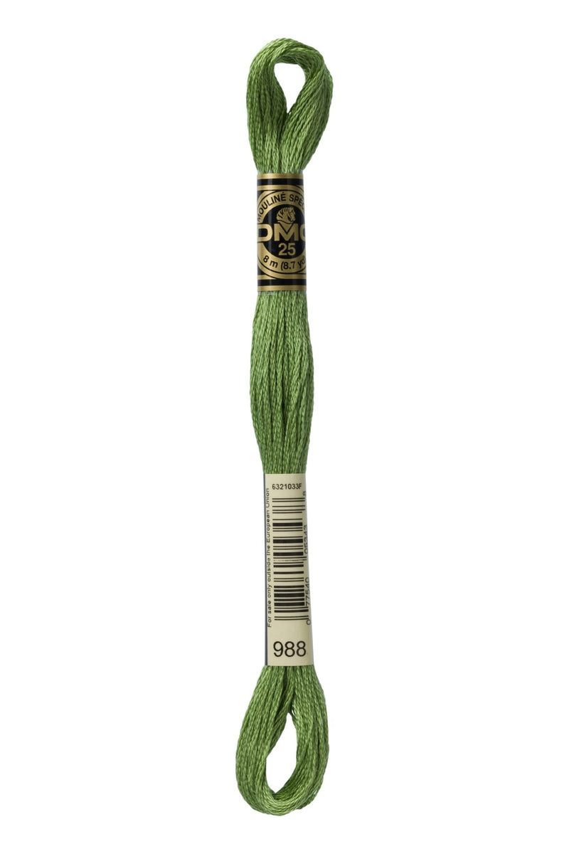 DMC Embroidery Stranded Thread - Six-Strand Embroidery Floss - 988 - Verbena Stem - HM Nabavian