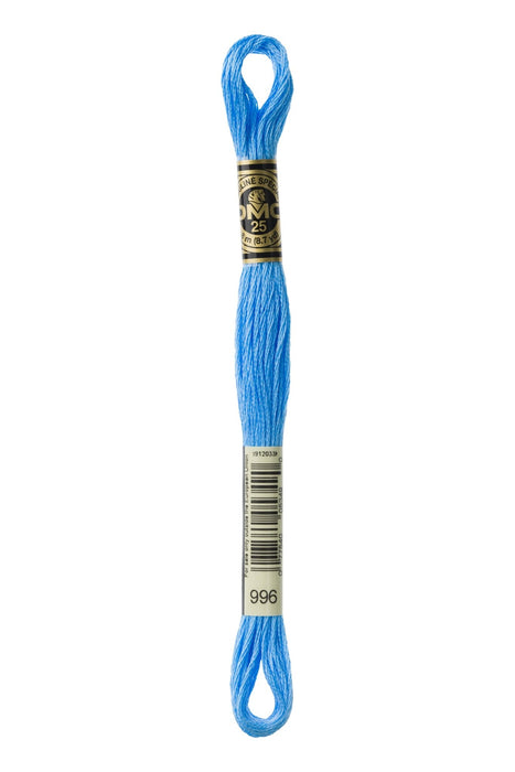 DMC Embroidery Stranded Thread - Six-Strand Embroidery Floss - 996 - Electric Blue - HM Nabavian