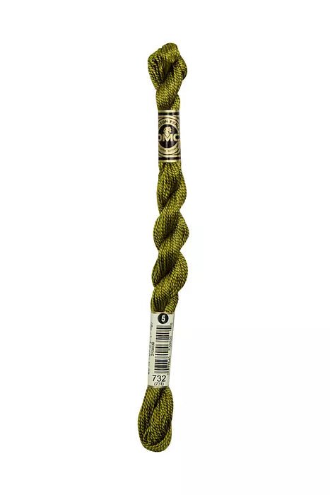 DMC Pearl Cotton - 732 - Light Bronzed Green - HM Nabavian