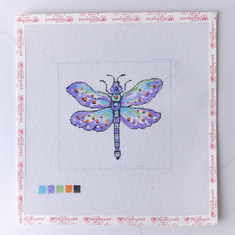 "Dragonfly" - Hand Painted Needlepoint Canvas - HM Nabavian