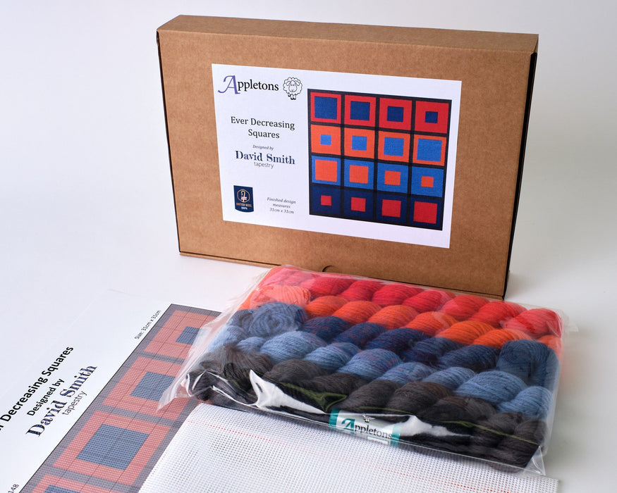 Ever Decreasing Squares - Appletons Needlepoint Kit - by David Smith - HM Nabavian