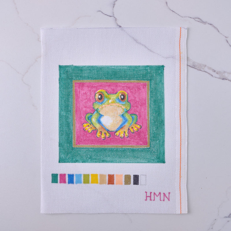 "Frog Prince" - Hand Painted Needlepoint Canvas - HM Nabavian