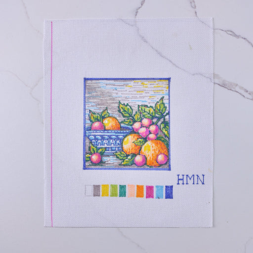 "Fruit Bowl" - Hand Painted Needlepoint Canvas - HM Nabavian