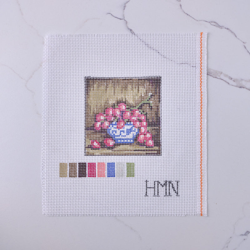 "Grapes" - Hand Painted Needlepoint Canvas - HM Nabavian