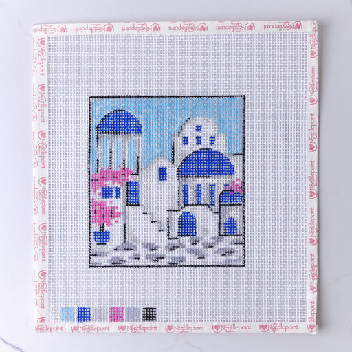 "Greece" - Hand Painted Needlepoint Canvas - HM Nabavian