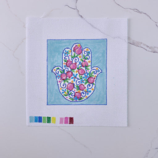 "Hamsa Hand" - Hand Painted Needlepoint Canvas - HM Nabavian