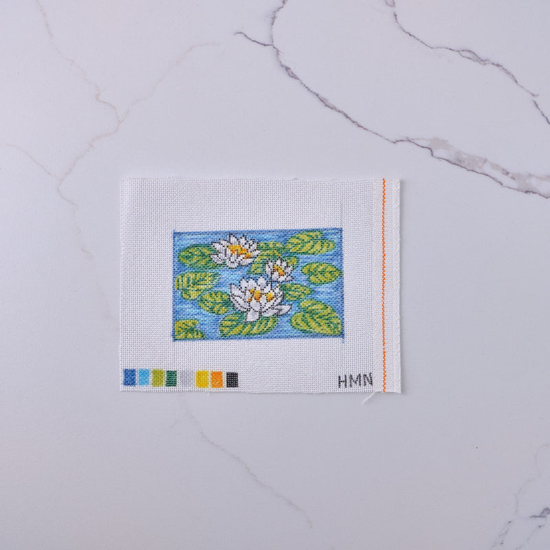 "Lotus Flower" - Hand Painted Needlepoint Canvas - HM Nabavian