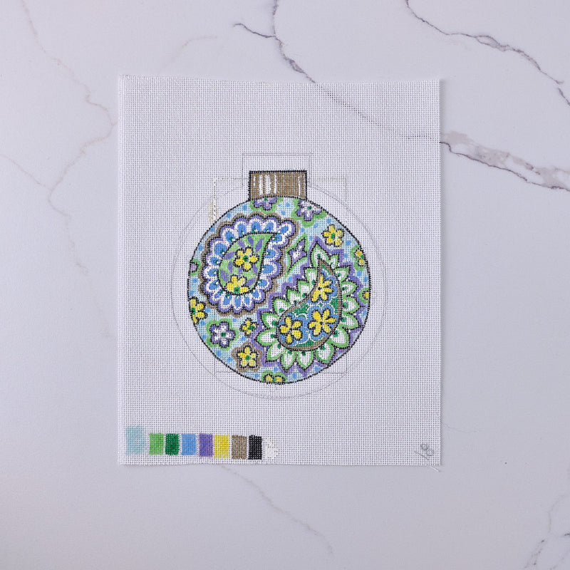 "Paisley Ornament" - Hand Painted Needlepoint Canvas - HM Nabavian