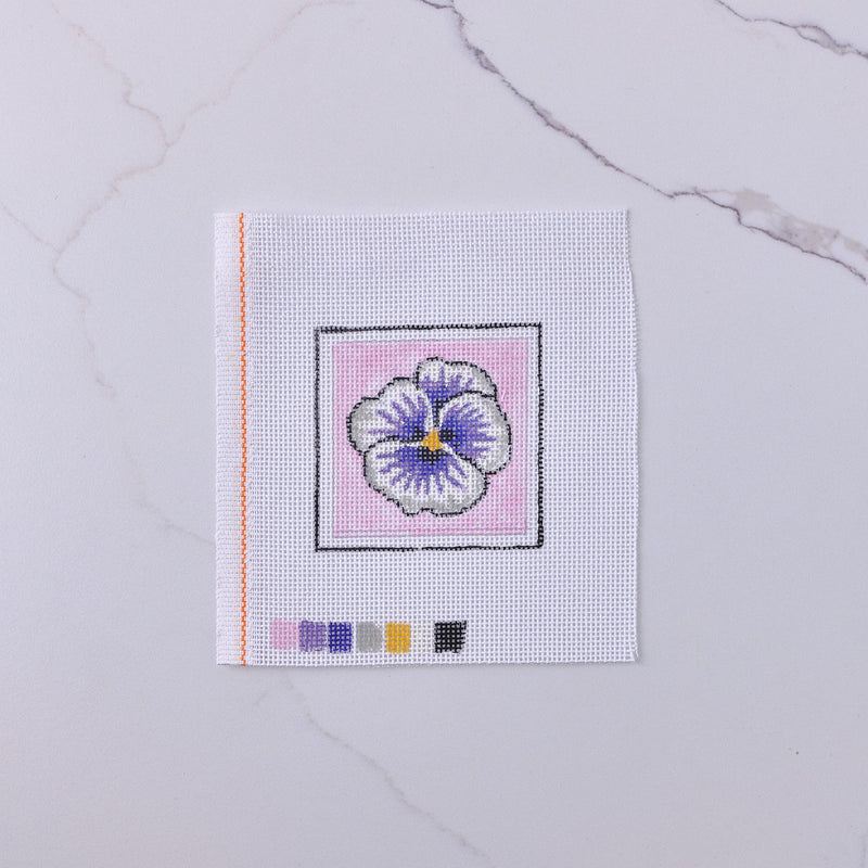 "Pansies B" - Hand Painted Needlepoint Canvas - HM Nabavian