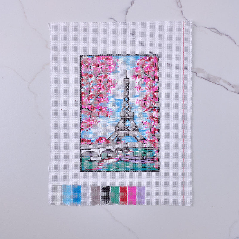 "Paris" - Hand Painted Needlepoint Canvas - HM Nabavian