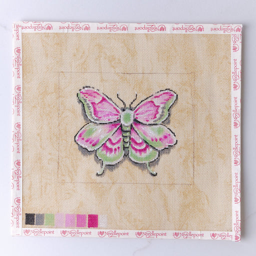 "Pretty Moth" - Hand Painted Needlepoint Canvas - HM Nabavian