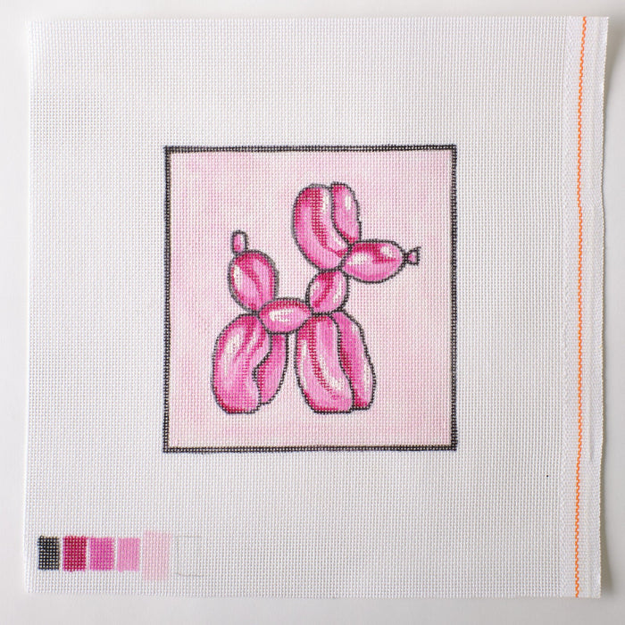 Purple Balloon Dog - Hand Painted Needlepoint Canvas - HM Nabavian