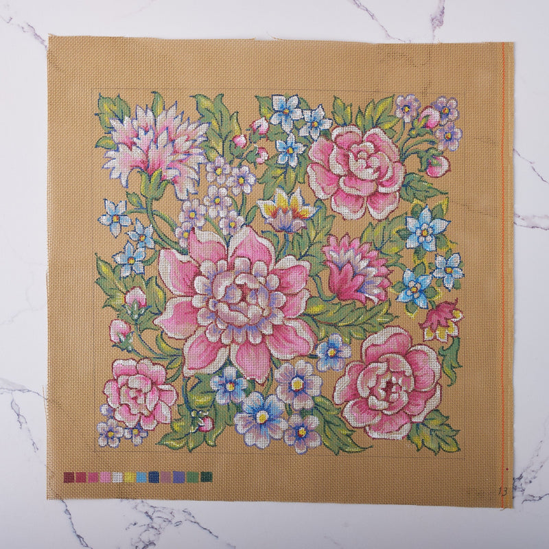 "Rose garden" - Hand Painted Needlepoint Canvas - HM Nabavian