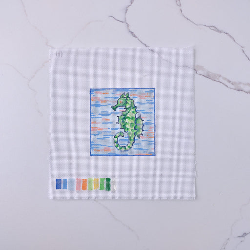 "Sea Horse" - Hand Painted Needlepoint Canvas - HM Nabavian