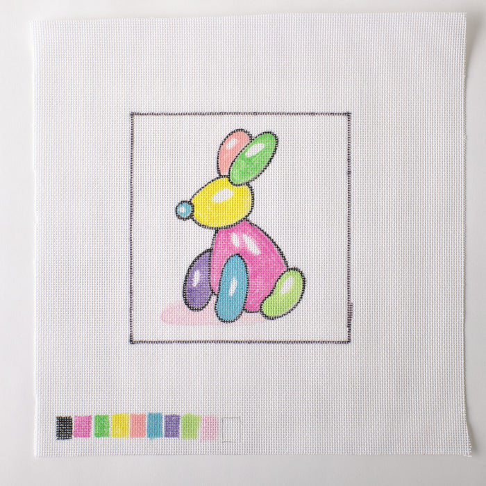 Sitting Balloon Dog - Hand Painted Needlepoint Canvas - HM Nabavian