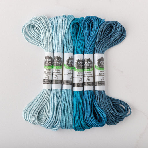 Soie d’Alger Embroidery Silk – "Bleu Electrique" Shades 1721–1726 | Au Ver à Soie - HM Nabavian