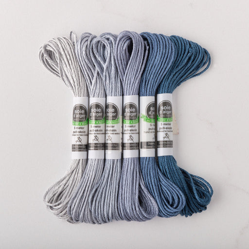 Soie d’Alger Embroidery Silk – "Bleu Henri II" Shades 1711–1716 | Au Ver à Soie - HM Nabavian