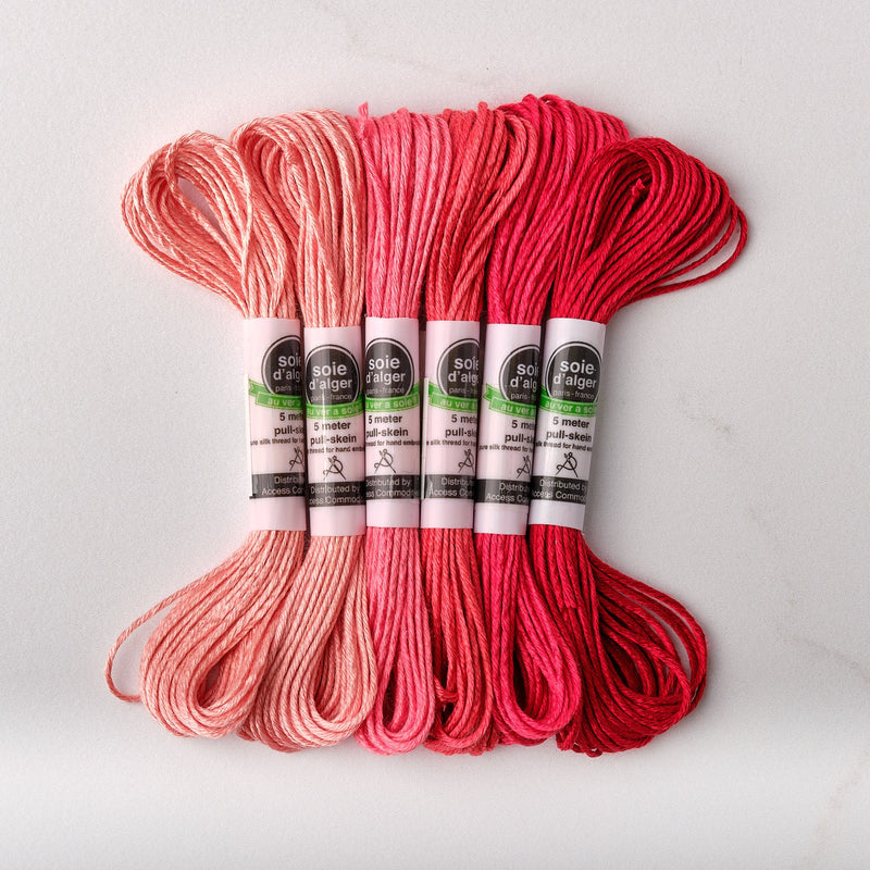 Soie d’Alger Embroidery Silk – "Coquelicot" Shades 931–936 | Au Ver à Soie - HM Nabavian