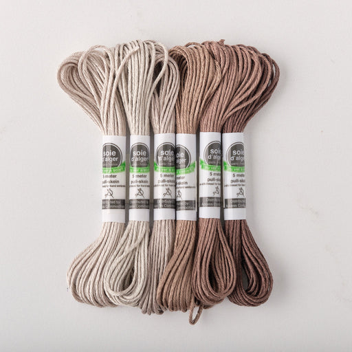 Soie d’Alger Embroidery Silk – "Gris Fer" Shades 3341–3346 | Au Ver à Soie - HM Nabavian