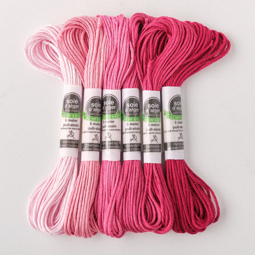 Soie d’Alger Embroidery Silk – "Lie de Vin" Shades 3021–3026 | Au Ver à Soie - HM Nabavian