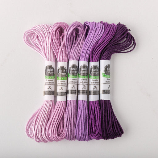 Soie d’Alger Embroidery Silk – "Lilas" Shades 3311–3316 | Au Ver à Soie - HM Nabavian