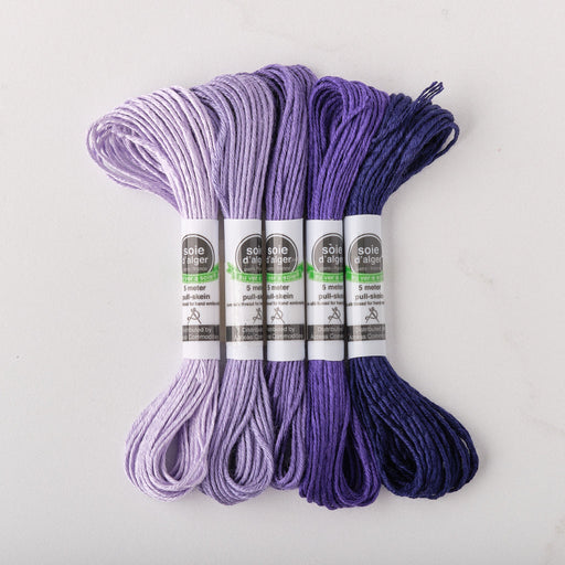 Soie d’Alger Embroidery Silk – "Parme" Shades 1341–1345 | Au Ver à Soie - HM Nabavian