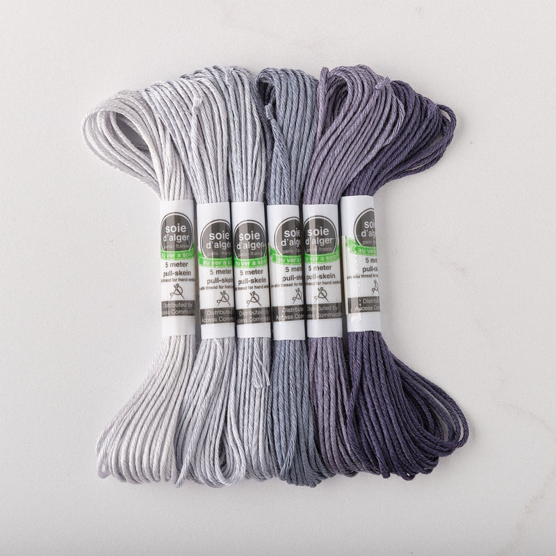 Soie d’Alger Embroidery Silk – "Saxe" Shades 1431–1436 | Au Ver à Soie - HM Nabavian