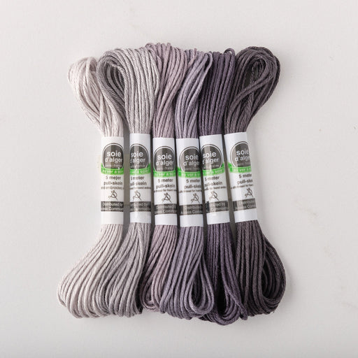 Soie d’Alger Embroidery Silk – "Taupe" Shades 3441–3446 | Au Ver à Soie - HM Nabavian