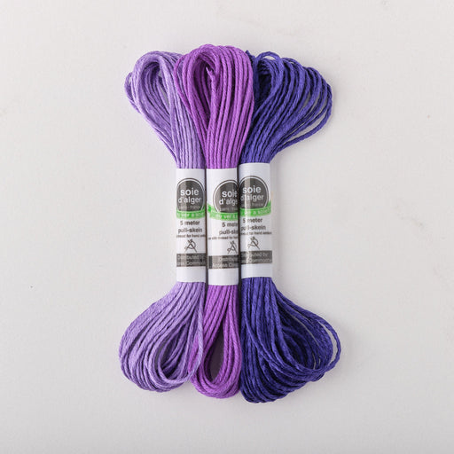 Soie d’Alger Embroidery Silk – "Violet" Shades 1334–1336 | Au Ver à Soie - HM Nabavian