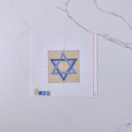 "Star of David" - Hand Painted Needlepoint Canvas - HM Nabavian