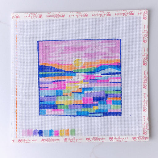 "Sundown Beauty" - Hand Painted Needlepoint Canvas - HM Nabavian