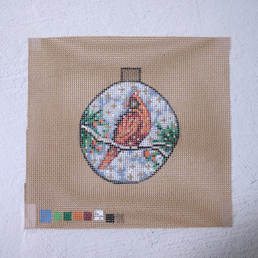 The Robin Bauble - Hand Painted Needlepoint Canvas - HM Nabavian