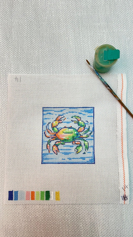 Under The Sea Crab - Hand Painted Needlepoint Canvas - HM Nabavian