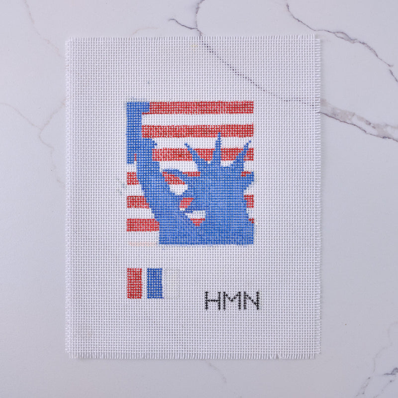 "United States of New York" - Hand Painted Needlepoint Canvas - HM Nabavian