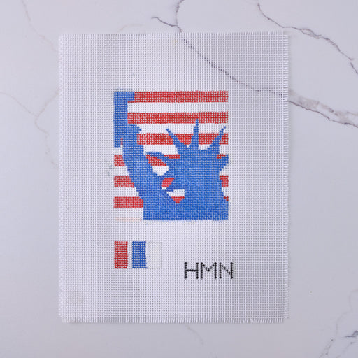 "United States of New York" - Hand Painted Needlepoint Canvas - HM Nabavian