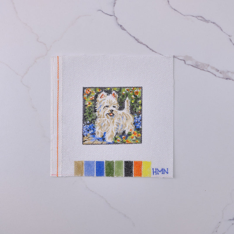 "Westie" - Hand Painted Needlepoint Canvas - HM Nabavian